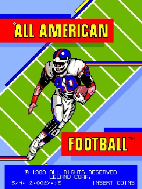 All American Football (rev E) screen shot title